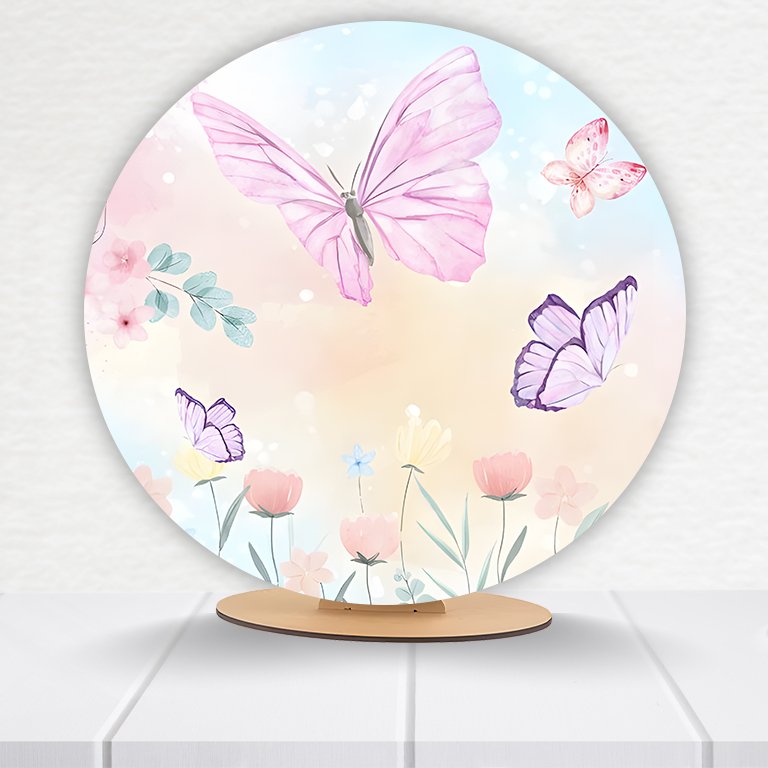 Painel Redondo Borboleta 50x50cm - Imagem 16