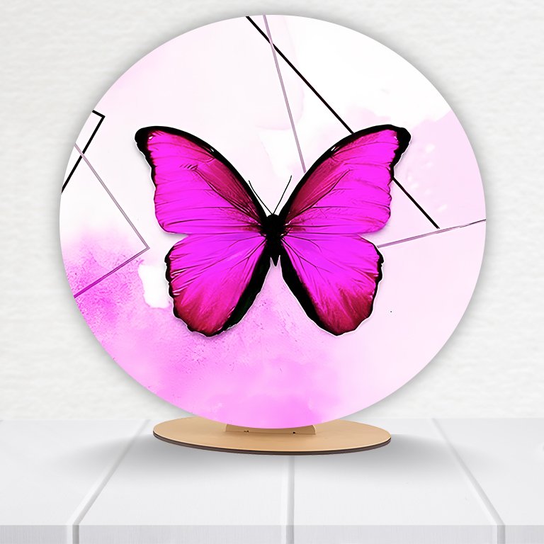 Painel Redondo Borboleta 50x50cm - Imagem 4