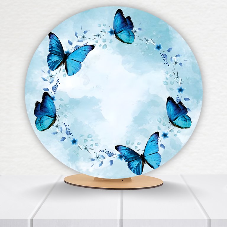 Painel Redondo Borboleta 50x50cm - Imagem 15