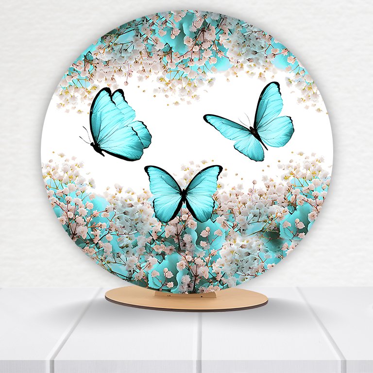 Painel Redondo Borboleta 50x50cm - Imagem 7