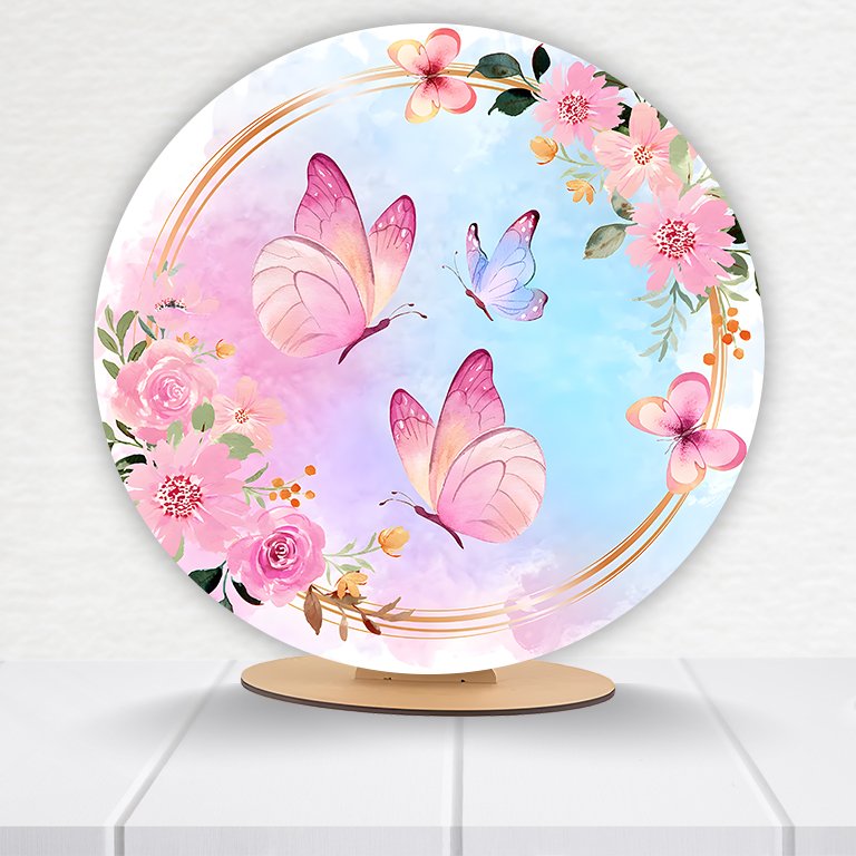 Painel Redondo Borboleta 50x50cm - Imagem 10