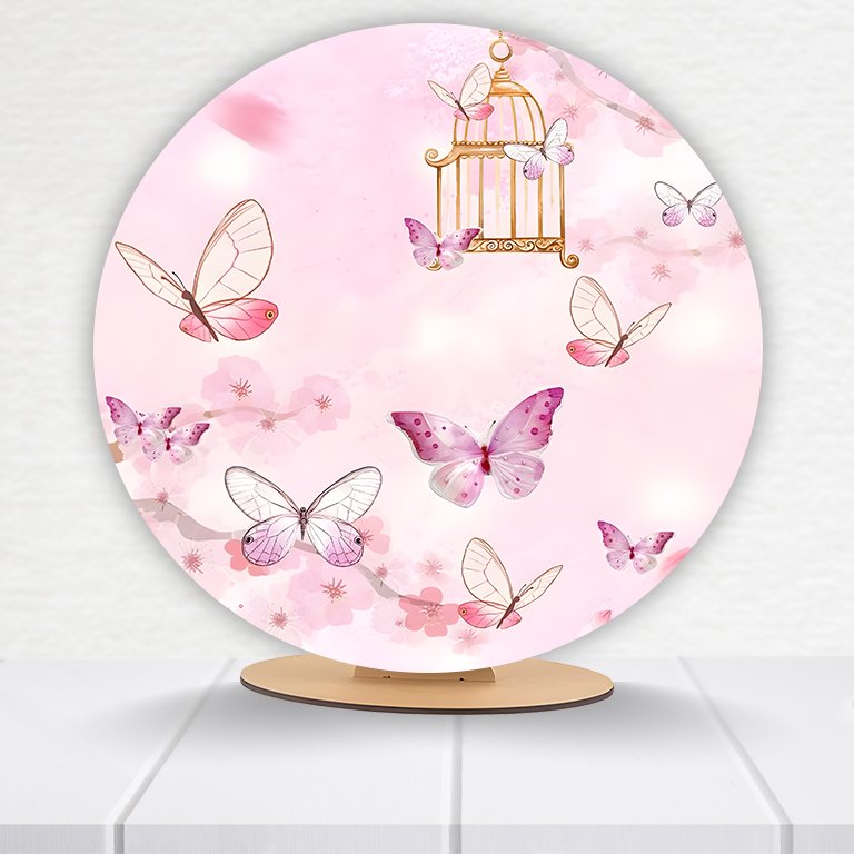 Painel Redondo Borboleta 50x50cm - Imagem 9