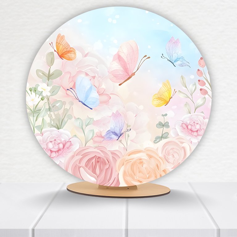 Painel Redondo Borboleta 50x50cm - Imagem 8