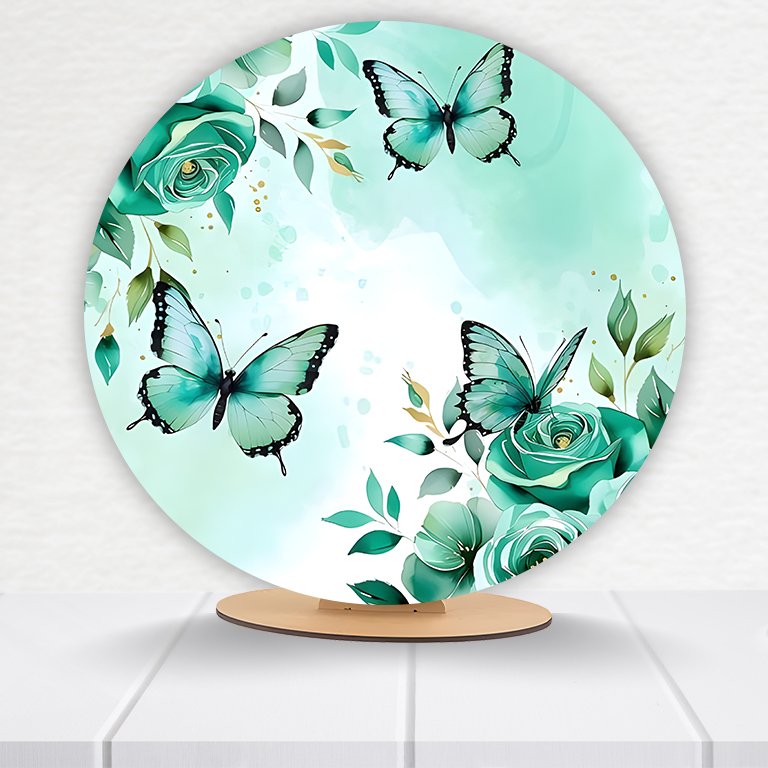 Painel Redondo Borboleta 50x50cm - Imagem 12