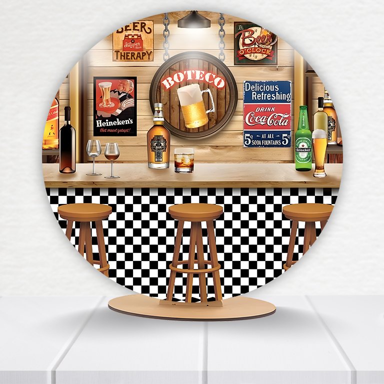 Painel Redondo Boteco 50x50cm - Imagem 3