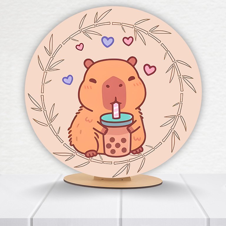 Painel Redondo Capivara 50x50cm - Imagem 14