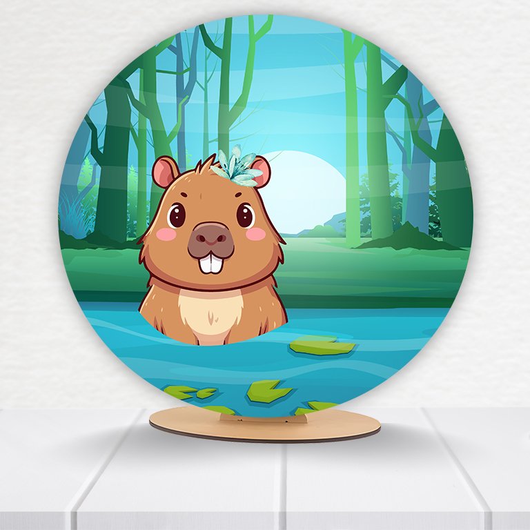 Painel Redondo Capivara 50x50cm - Imagem 7