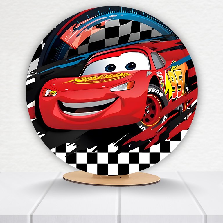 Painel Redondo Carros Pixar 50x50cm - Imagem 6