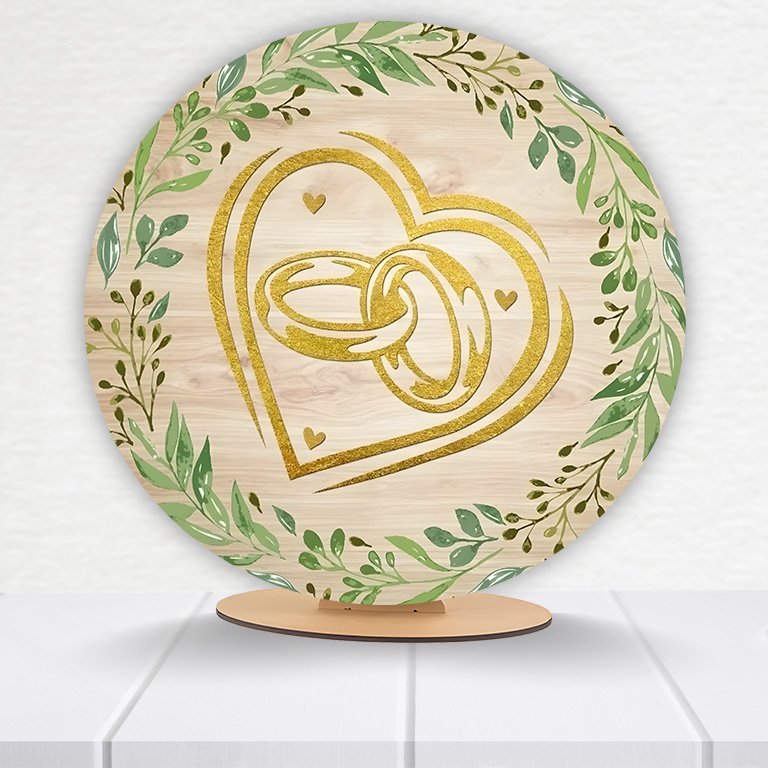 Painel Redondo Casamento 50x50cm - Imagem 4