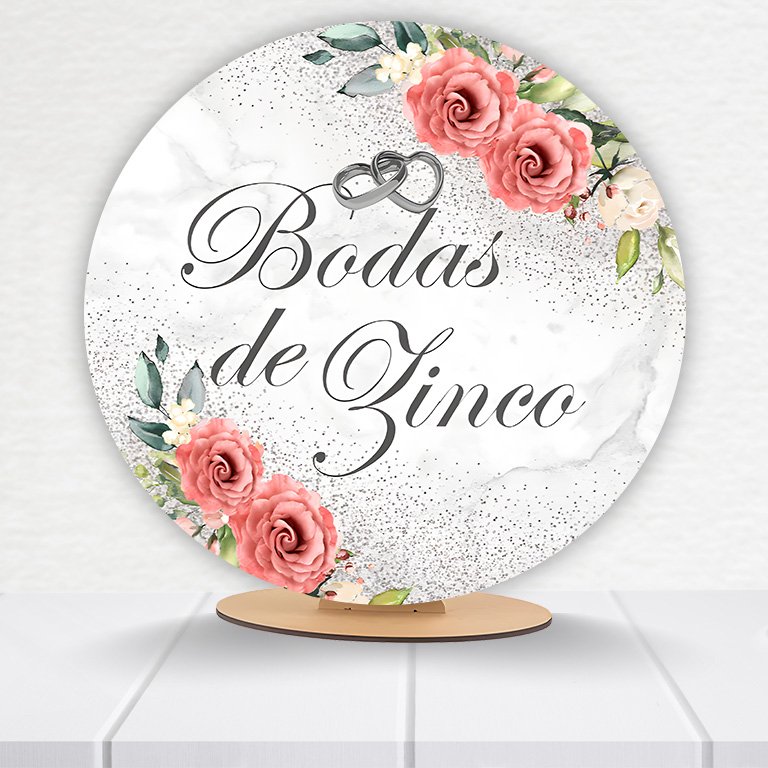 Painel Redondo Casamento 50x50cm - Imagem 10