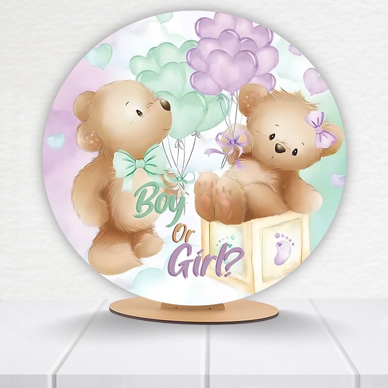 Painel Redondo Chá Revelação 50x50cm - Imagem 11