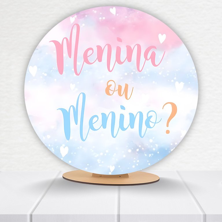 Painel Redondo Chá Revelação 50x50cm - Imagem 15