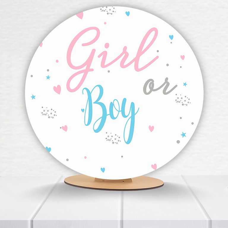 Painel Redondo Chá Revelação 50x50cm - Imagem 16