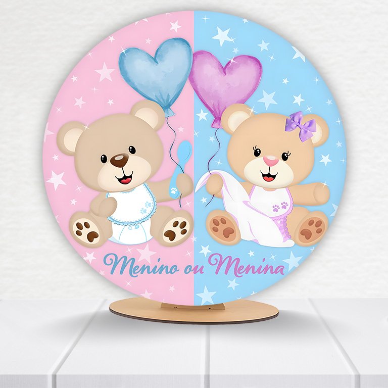 Painel Redondo Chá Revelação 50x50cm - Imagem 14