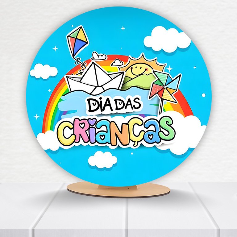 Painel Redondo Dia Das Crianças 50x50cm - Imagem 5