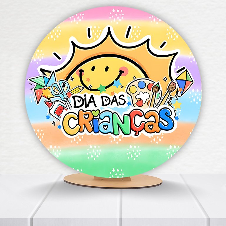 Painel Redondo Dia Das Crianças 50x50cm - Imagem 10