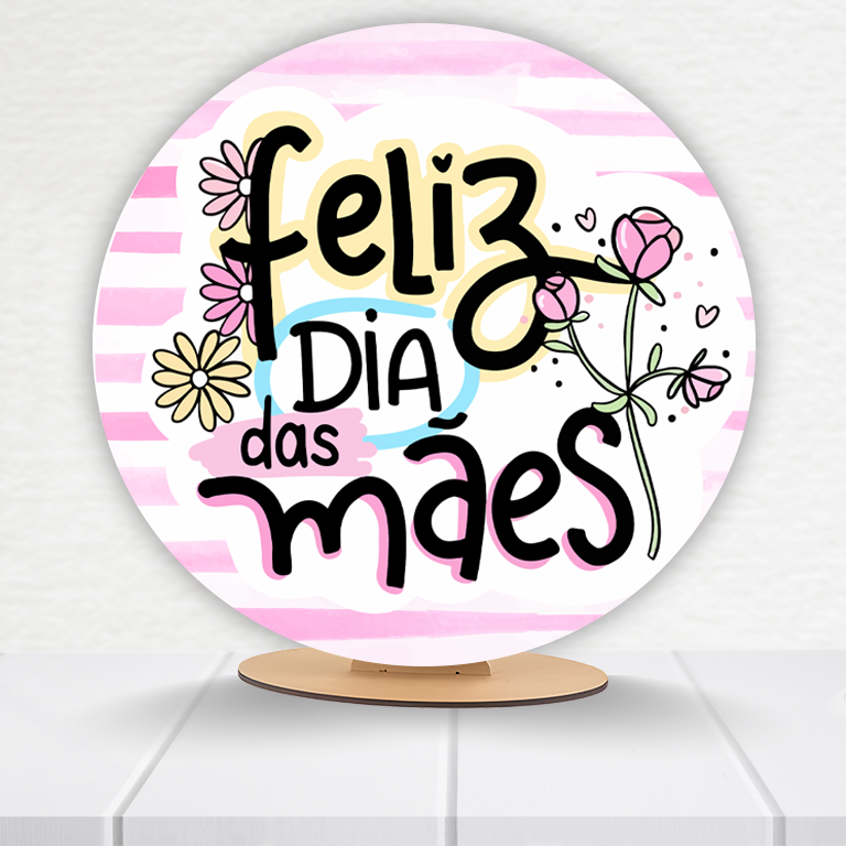 Painel Redondo Dia Das Mães 50x50cm - Imagem 7