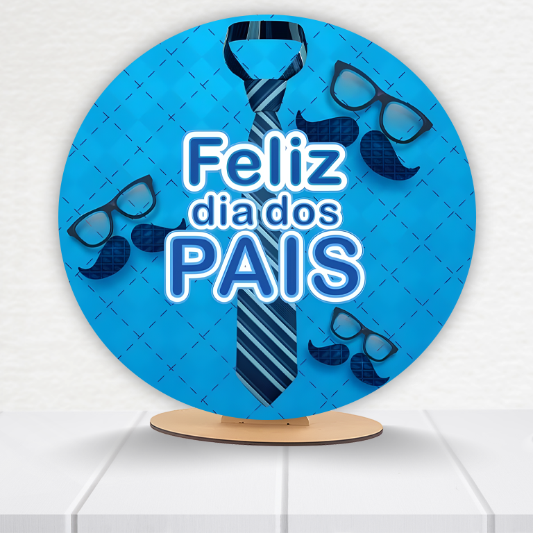 Painel Redondo Dia Dos Pais 50x50cm - Imagem 3