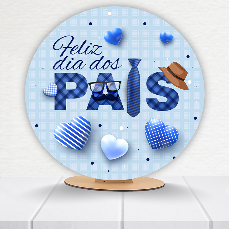 Painel Redondo Dia Dos Pais 50x50cm - Imagem 8