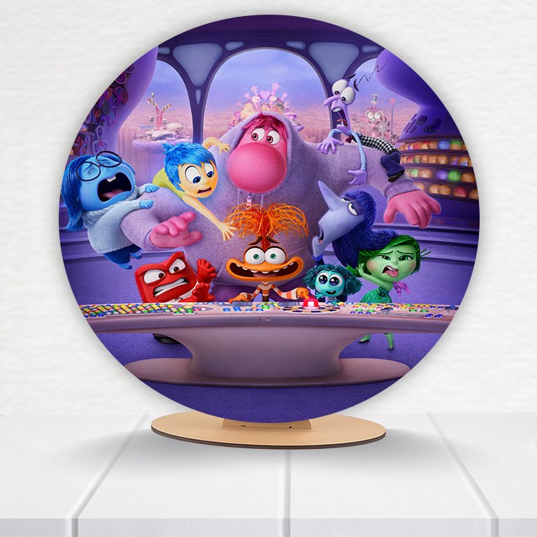 Painel Redondo Divertidamente 50x50cm - Imagem 2