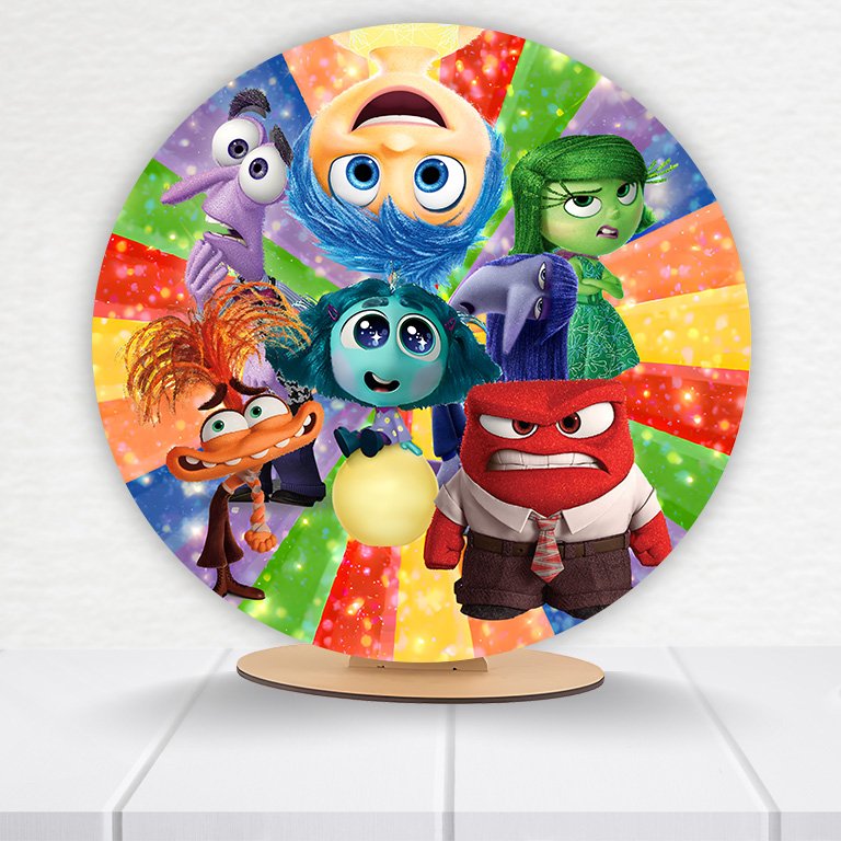 Painel Redondo Divertidamente 50x50cm - Imagem 4