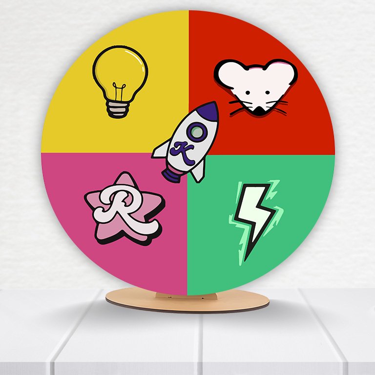 Painel Redondo Dos Rosas 50x50cm - Imagem 2