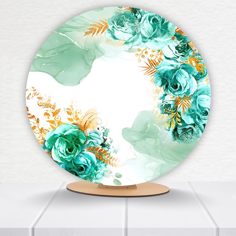 Painel Redondo Flores 50x50cm - Imagem 13