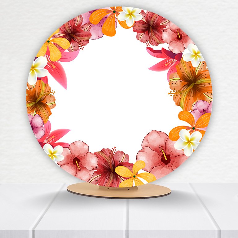 Painel Redondo Flores 50x50cm - Imagem 14