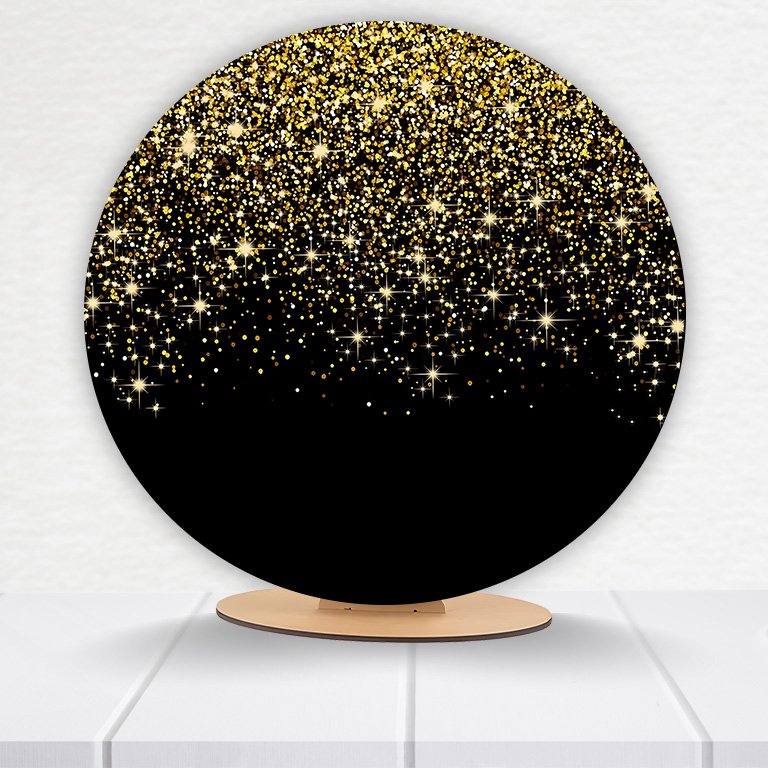 Painel Redondo Glitter 50x50cm  PAINEL008
