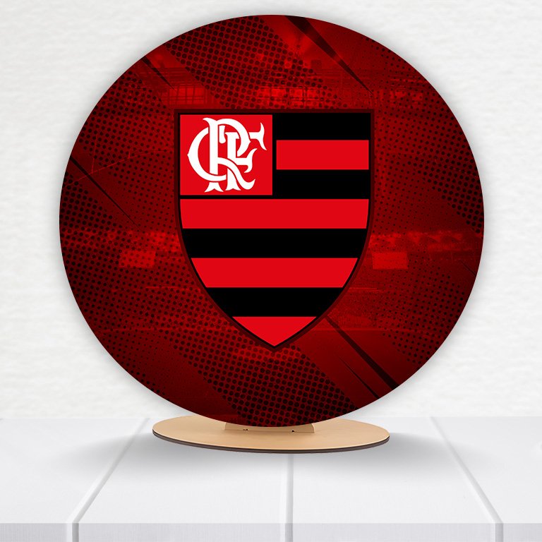 Painel Redondo Flamengo 50x50cm  PAINEL945 - Imagem 2