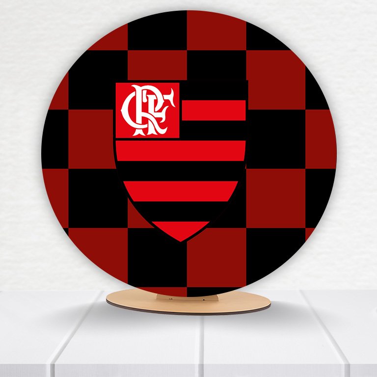 Painel Redondo Flamengo 50x50cm  PAINEL945 - Imagem 8