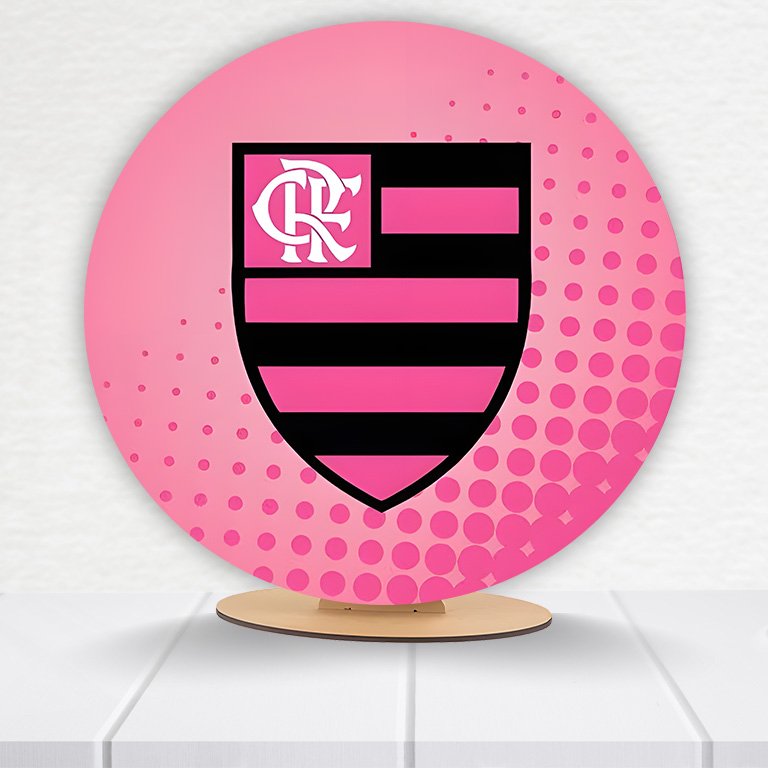 Painel Redondo Flamengo 50x50cm  PAINEL945 - Imagem 7