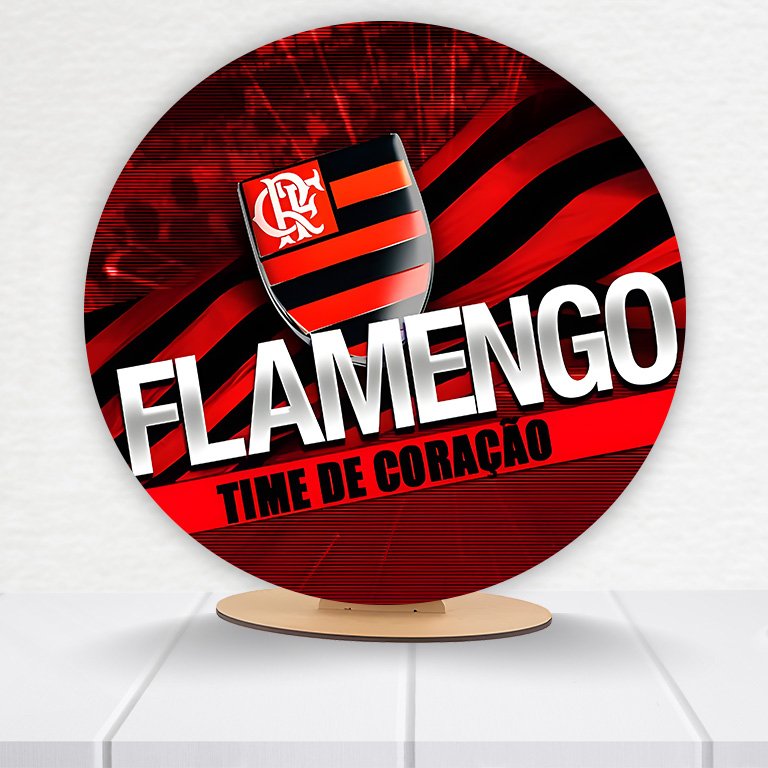 Painel Redondo Flamengo 50x50cm  PAINEL945 - Imagem 5