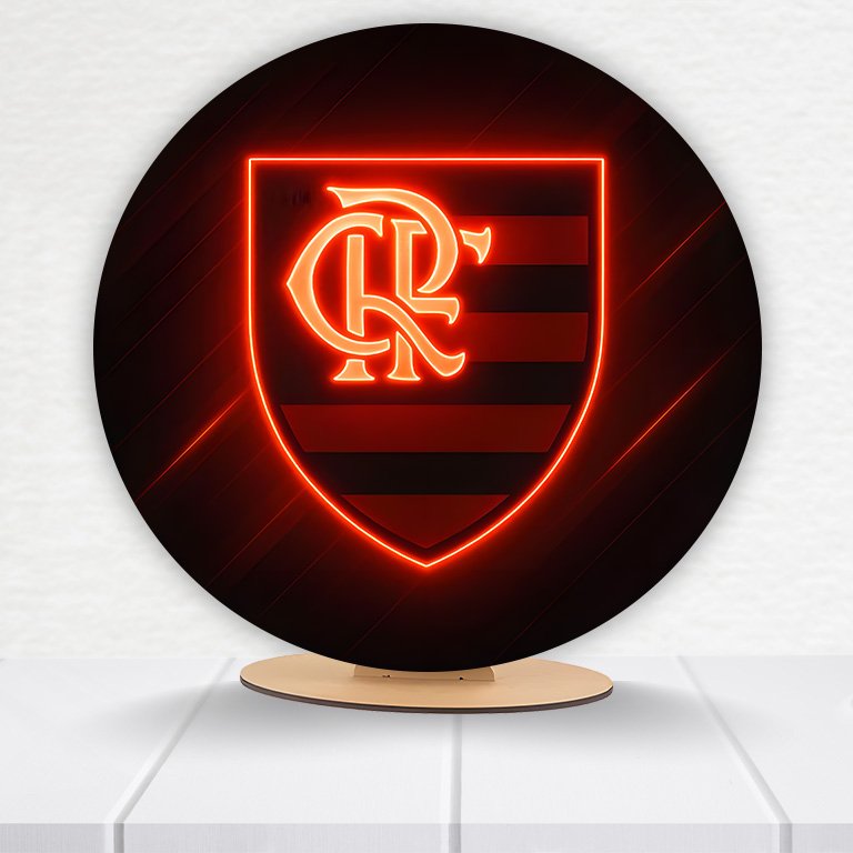 Painel Redondo Flamengo 50x50cm  PAINEL945 - Imagem 12