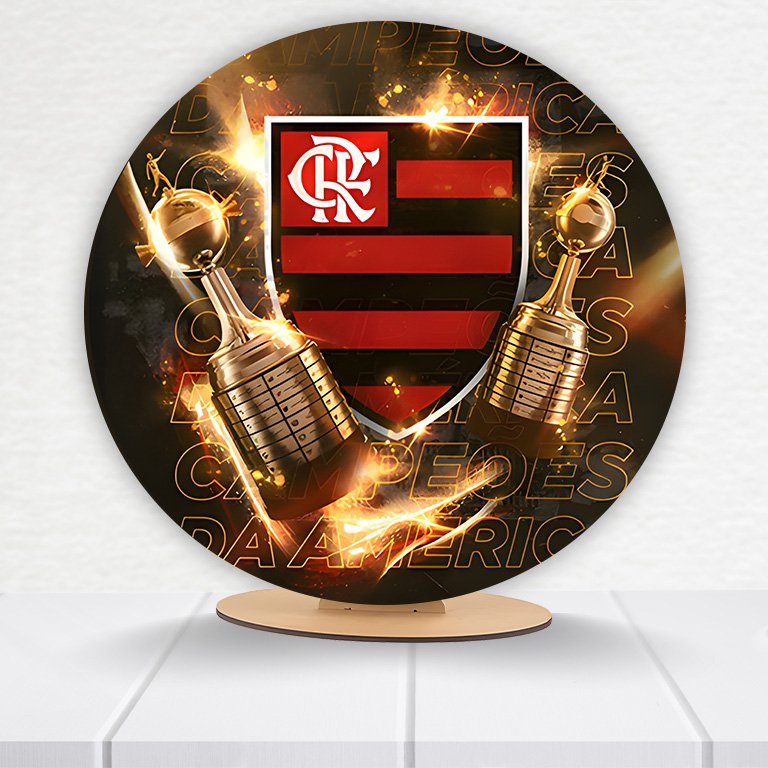 Painel Redondo Flamengo 50x50cm  PAINEL945 - Imagem 11