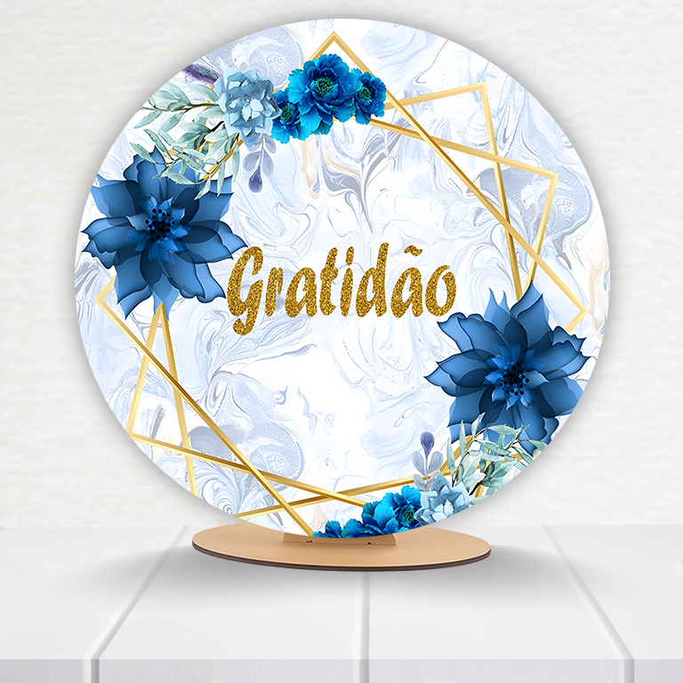 Painel Redondo Gratidão 50x50cm  PAINEL854 - Imagem 2