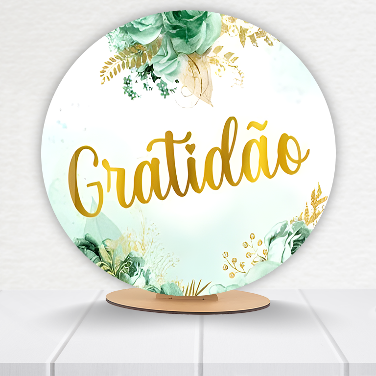 Painel Redondo Gratidão 50x50cm  PAINEL854 - Imagem 17