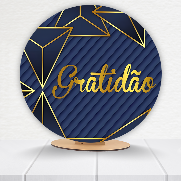 Painel Redondo Gratidão 50x50cm  PAINEL628 - Imagem 17