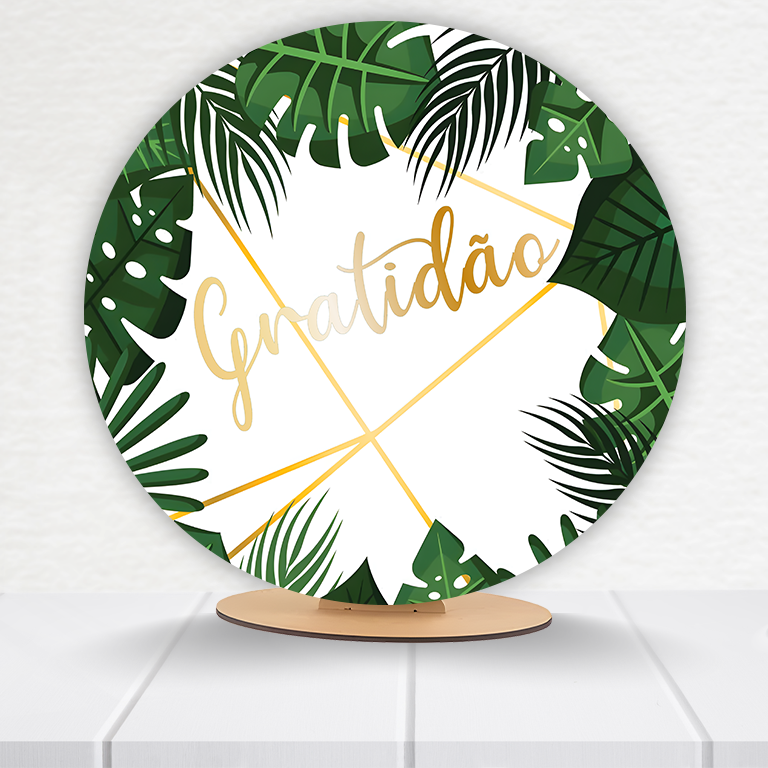 Painel Redondo Gratidão 50x50cm  PAINEL245 - Imagem 10
