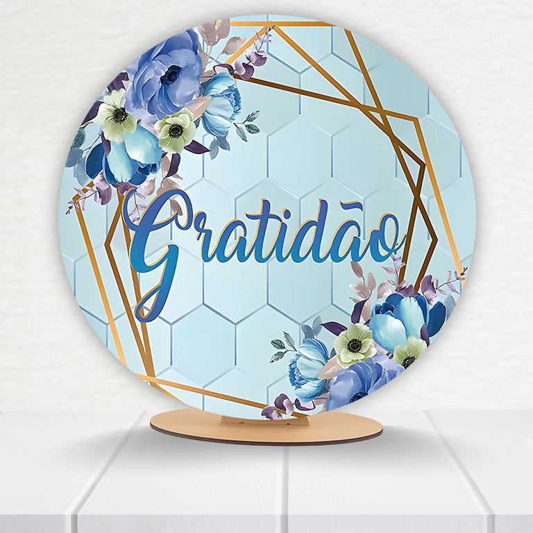 Painel Redondo Gratidão 50x50cm  PAINEL245 - Imagem 11