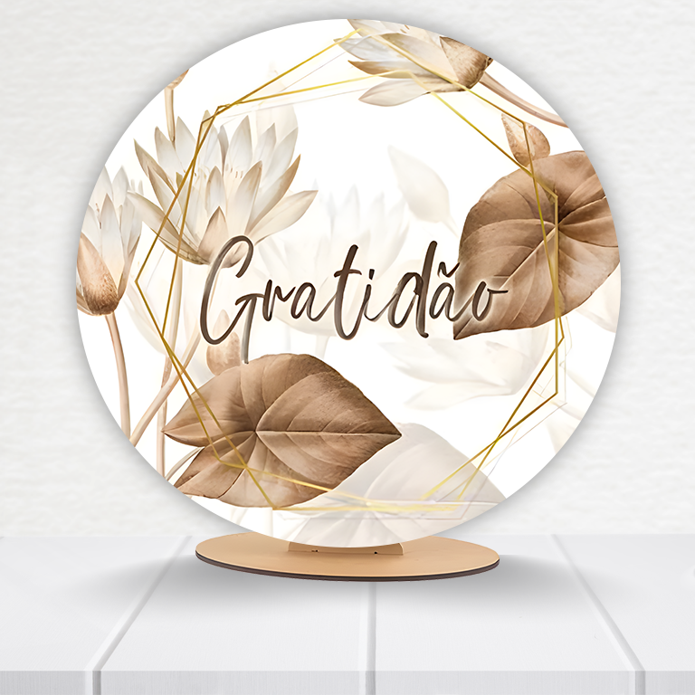 Painel Redondo Gratidão 50x50cm  PAINEL245 - Imagem 17