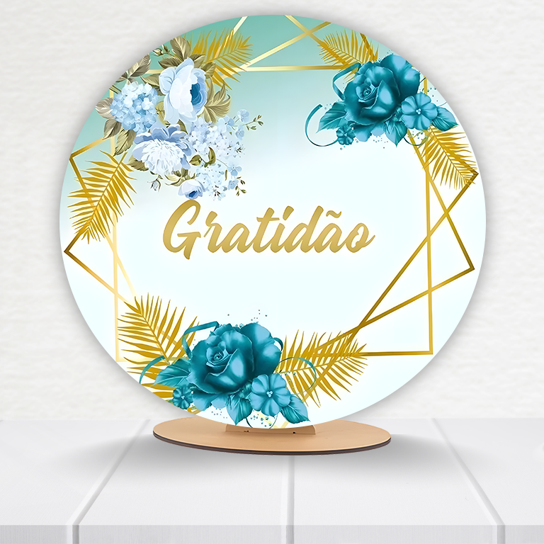 Painel Redondo Gratidão 50x50cm  PAINEL245 - Imagem 8
