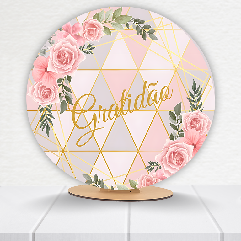 Painel Redondo Gratidão 50x50cm  PAINEL245 - Imagem 3