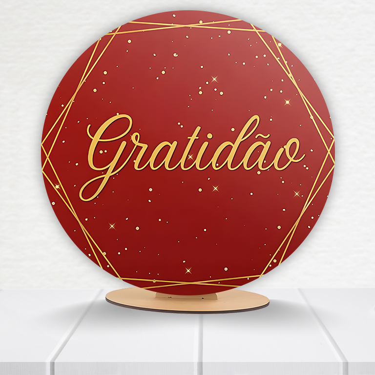 Painel Redondo Gratidão 50x50cm  PAINEL245 - Imagem 12