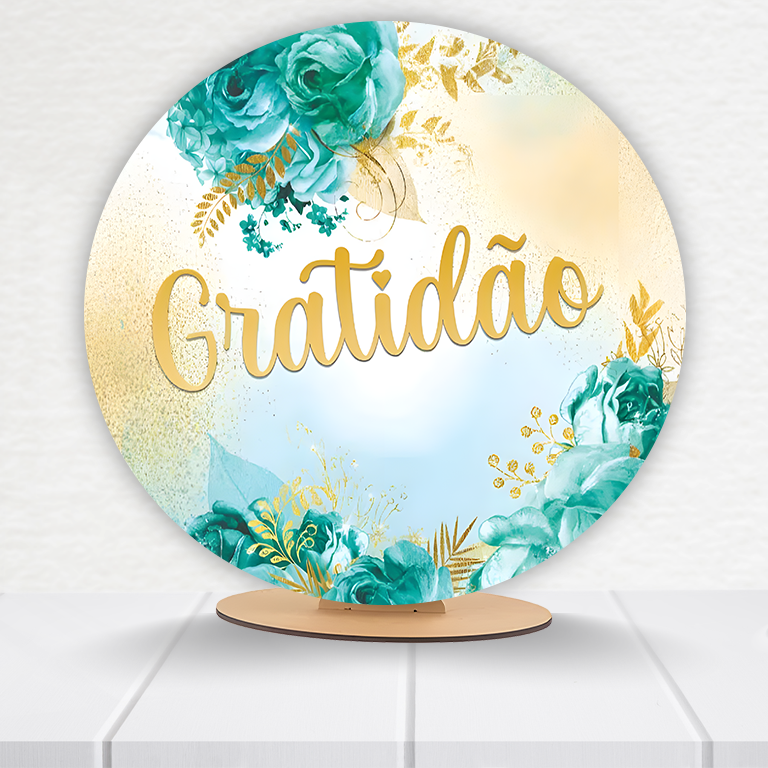 Painel Redondo Gratidão 50x50cm  PAINEL245 - Imagem 16