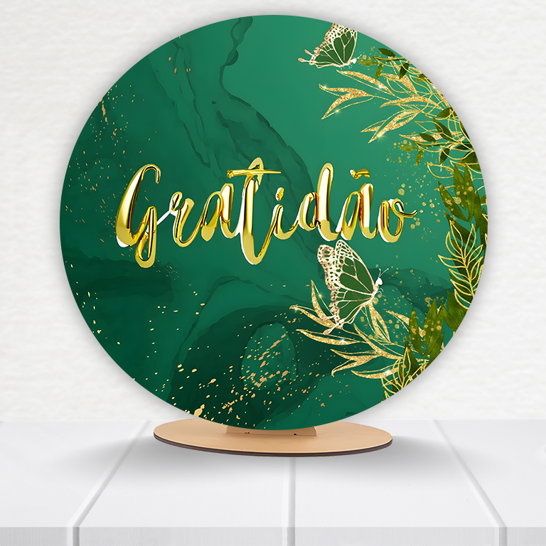 Painel Redondo Gratidão 50x50cm  PAINEL164 - Imagem 5
