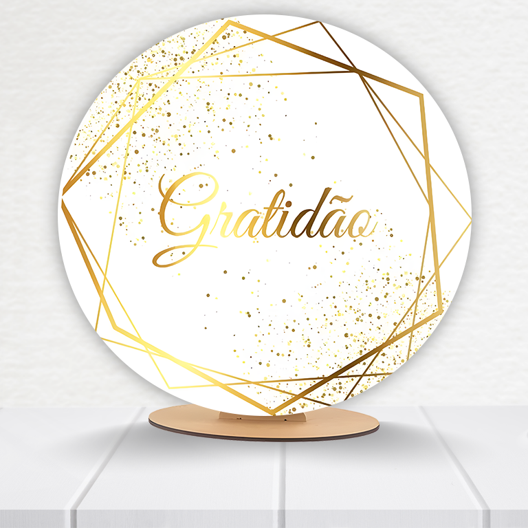 Painel Redondo Gratidão 50x50cm  PAINEL164 - Imagem 4