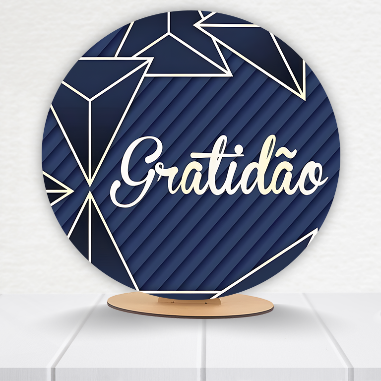 Painel Redondo Gratidão 50x50cm  PAINEL164 - Imagem 13