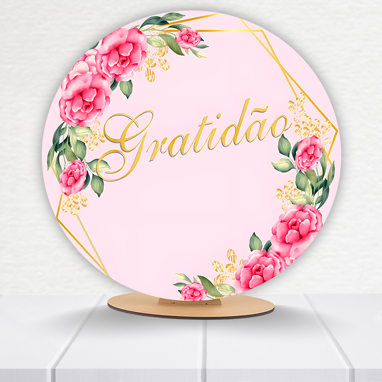Painel Redondo Gratidão 50x50cm  PAINEL164 - Imagem 10