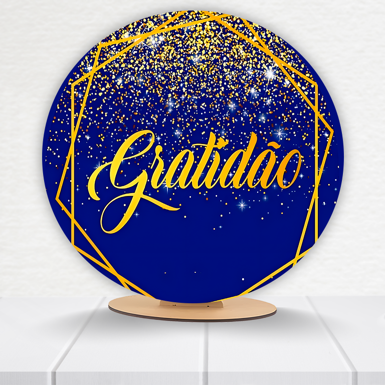 Painel Redondo Gratidão 50x50cm  PAINEL057 - Imagem 5